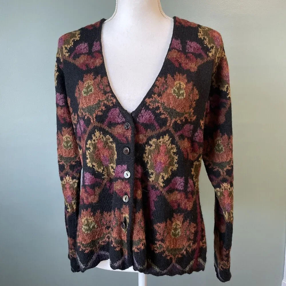 Peruvian Connection Multicolor Cardigan